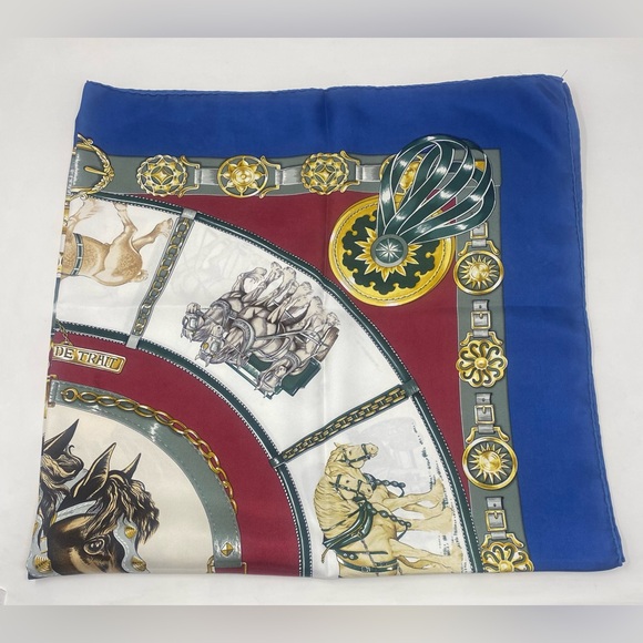 Hermes Silk Scarf Chevaux De Trait Carre 90 Vintage Bourthoumieux - Picture 9 of 16